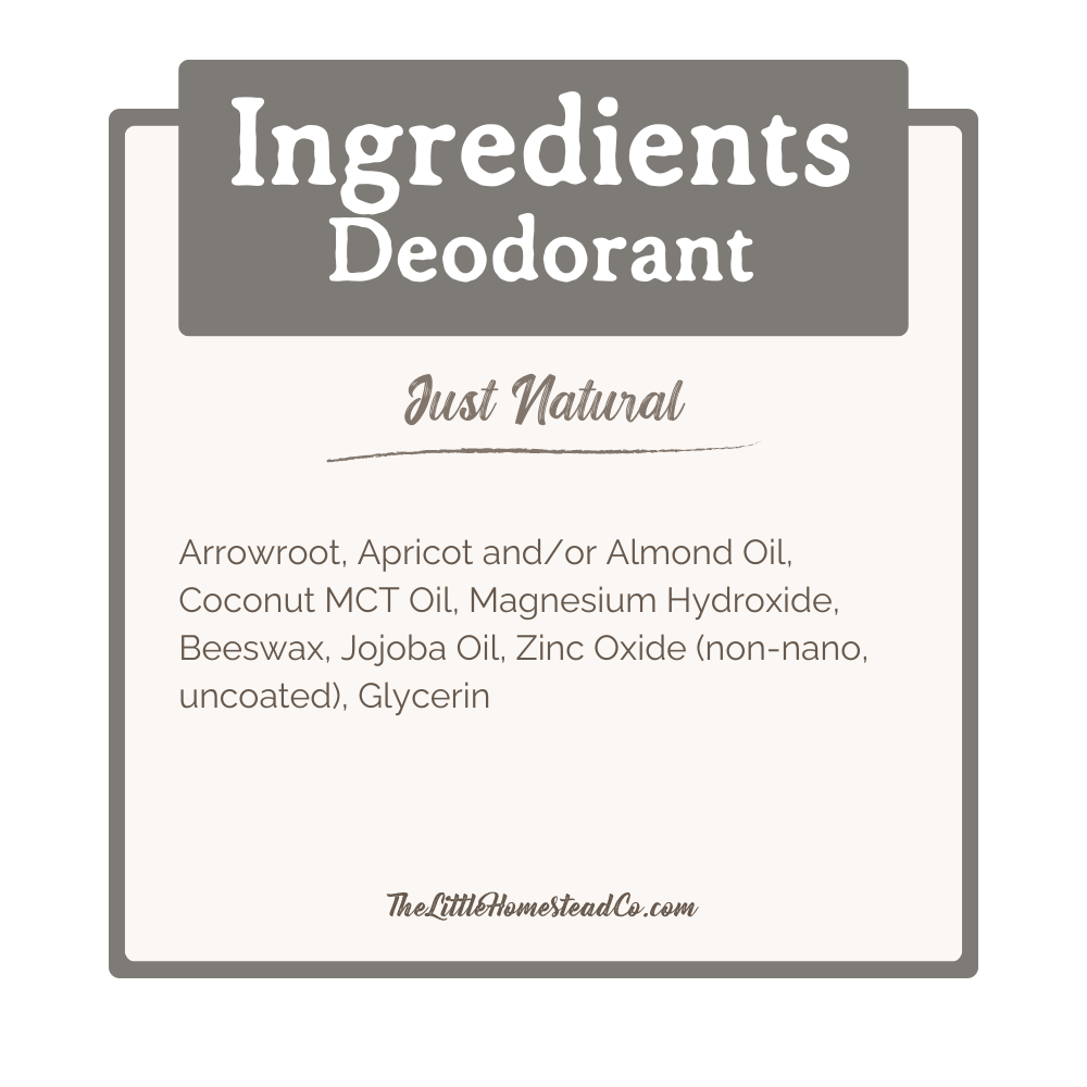 Deodorant Cream: Just Natural (Unscented)