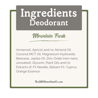 Deodorant Cream: Mountain Fresh