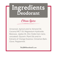 Deodorant Cream ~ Citrus Spice