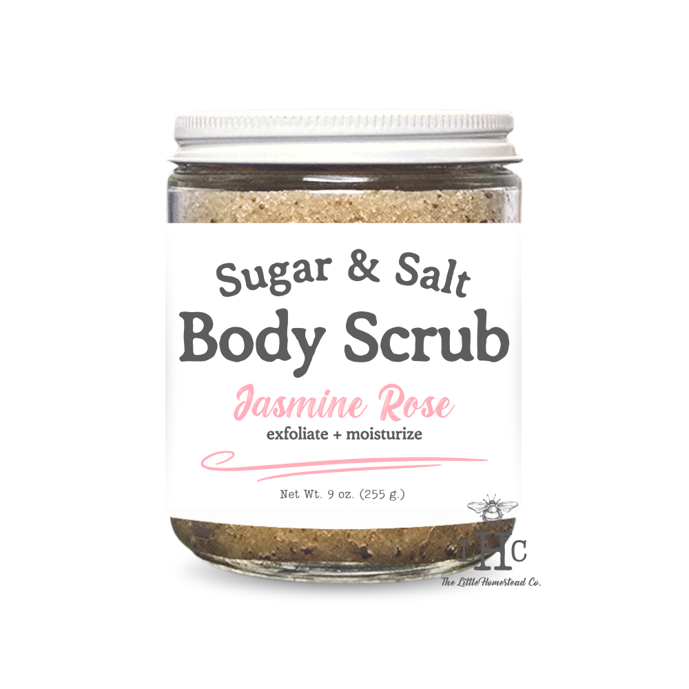 Sugar + Salt Body Scrub: Jasmine Rose