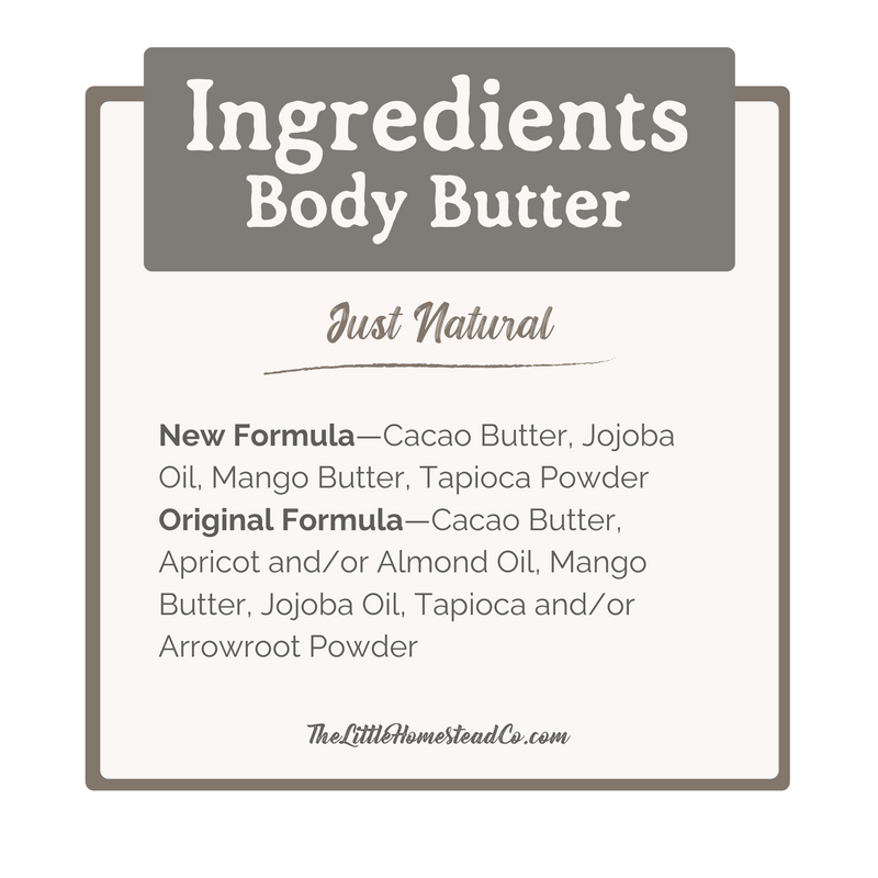 Body Butter: Just Natural (Cocoa Butter)