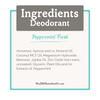 Deodorant Cream: Peppermint Fresh (NEW Scent!)