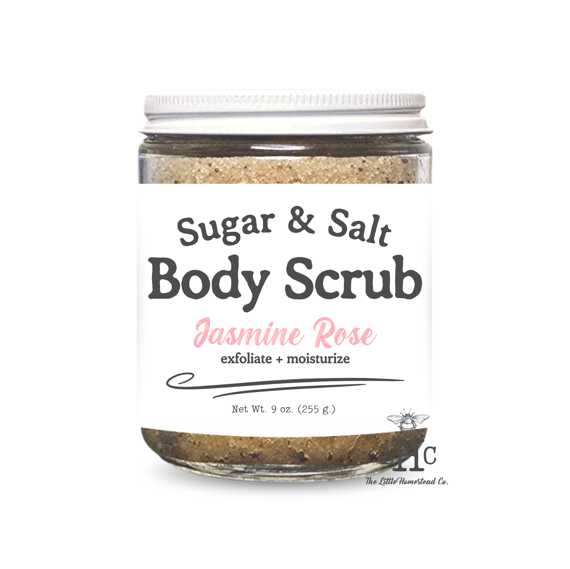 Sugar + Salt Body Scrub: Jasmine Rose (Feminine)