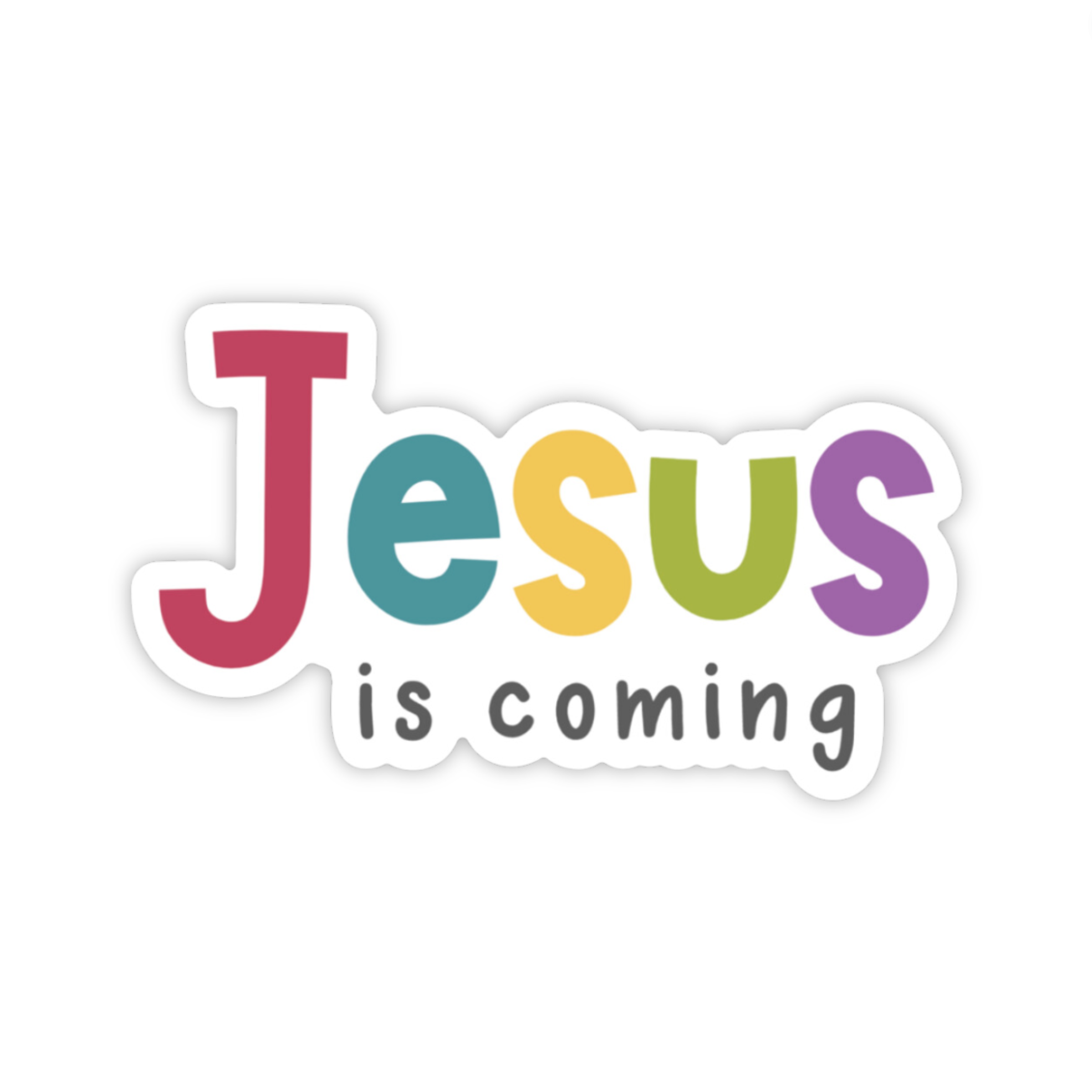 Sticker | Jesus Is Coming | Fun Font